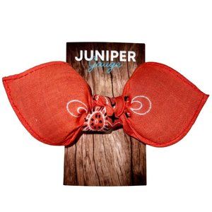 Coral Paisley Rockabilly Bandana Knotted Hair Bow